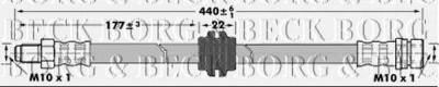 BORG & BECK bbh6977 -  Тормозной шланг